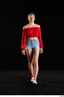 Stacy Cruz 1 blue jeans shorts casual dressed red off…